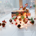 Cadena de decoración navideña luces de alambre de cobre